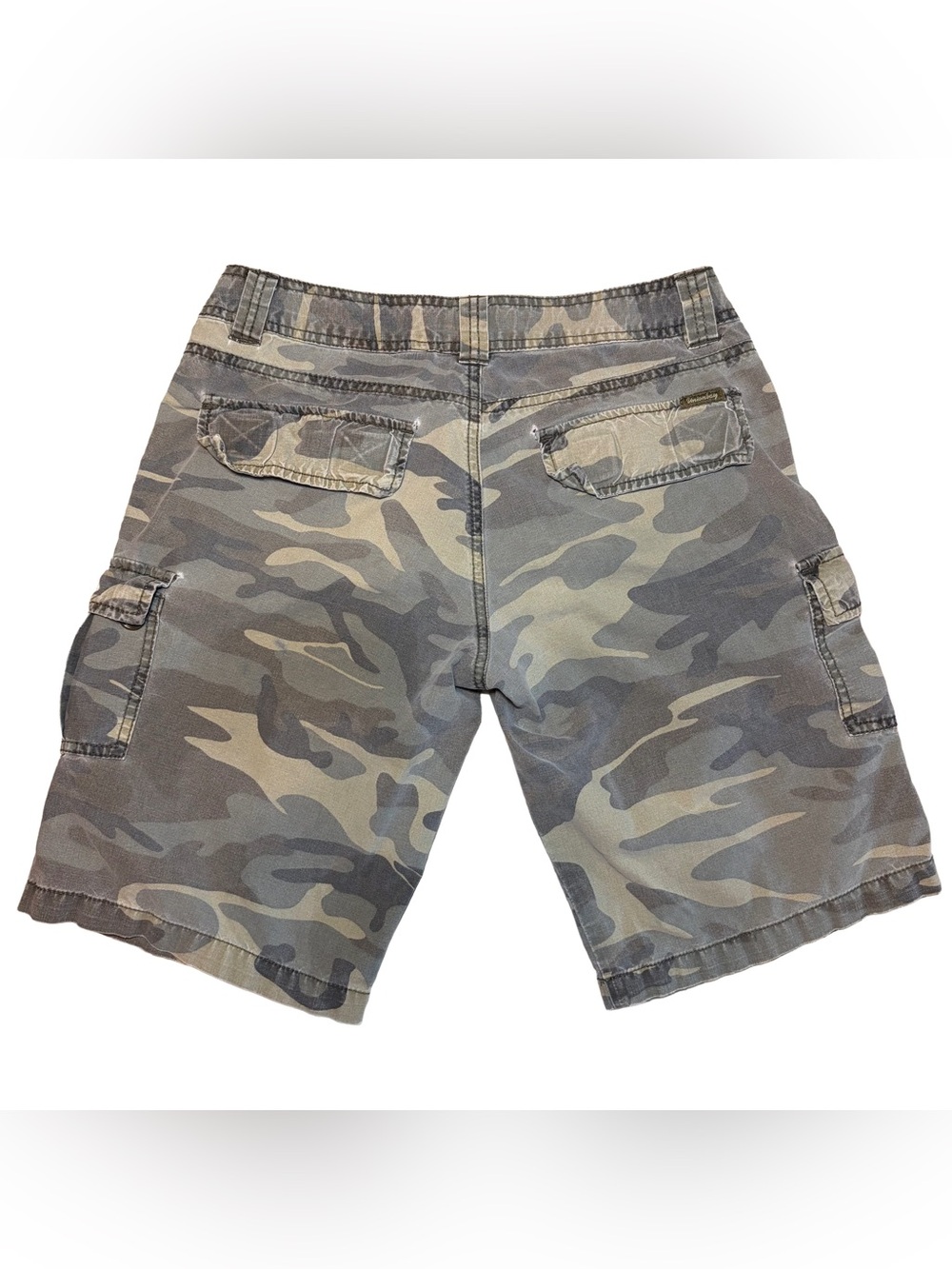 Y2K Union Bay Low Rise Camo Cargo Utility Shorts Women’s 7 - Picture 2 of 5